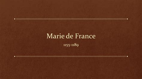 Marie de France Biography Earliest female poet in France Her name ...