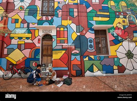 Colourful street art, Malacca, Malaysia Stock Photo - Alamy