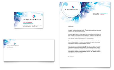 Cosmetology Business Card & Letterhead Template Design