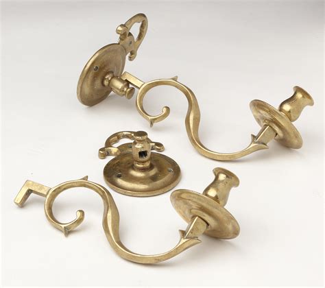 Pair of Brass Wall Sconces - Christopher H Jones Antiques