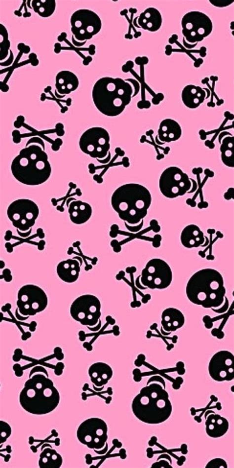 Black skulls, crossbones, halloween, pink, skull, skull n crossbones, HD phone wallpaper | Peakpx