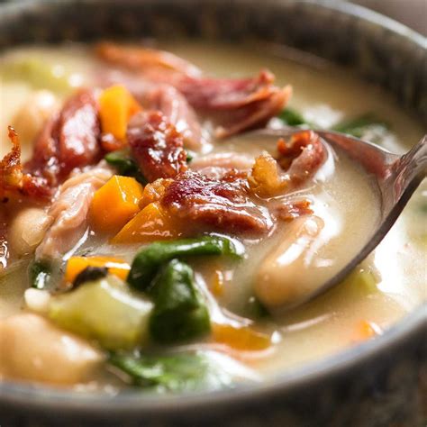 Creamy Ham Bone Soup with Beans | RecipeTin Eats