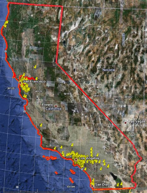 Locations where the MMI readings used in this study were reported. All... | Download Scientific ...