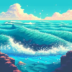 Pixel Art Ocean Backgrounds By 3dstudios - vrogue.co