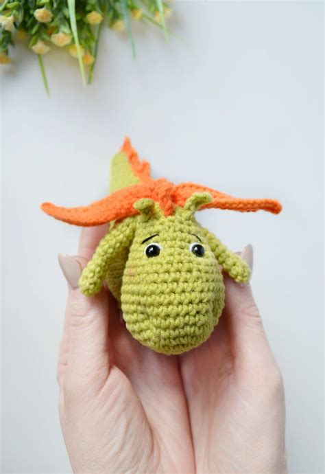 Crochet baby dragon amigurumi pattern fantasy creature | Etsy in 2021 | Crochet baby dragon ...