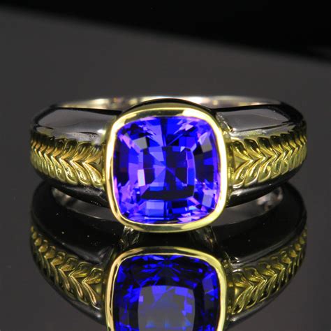 Men's Tanzanite Rings | Gold & Platinum Metals - Tanzanite Jewelry Designs