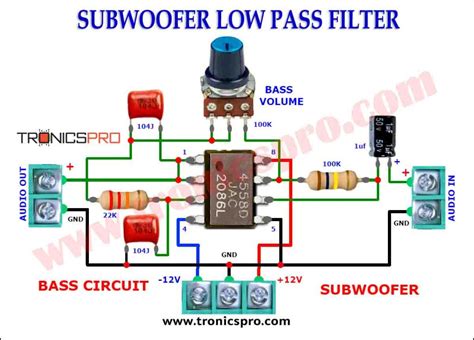 Subwoofer Low pass Filter Circuit Diagram - TRONICSpro