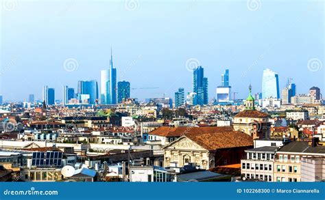 Skyline of Milan, in Italy stock photo. Image of high - 102268300