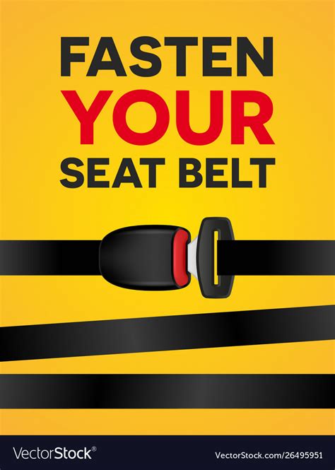 Fasten your seat belt - social typography poster Vector Image