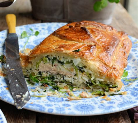 Salmon en Croute with Watercress & Spring Onions - Lavender and Lovage