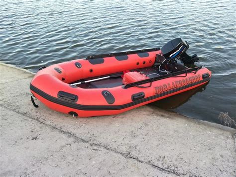 Fast Inflation Red Color Water Rescue Boats 3.8 Meter For Fire Station