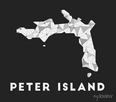 Peter island - communication network map of island. peter island ...