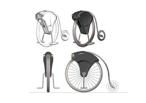 Pennyfarthing remake_Single wheel segway :: Behance