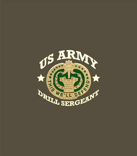 Army Drill Sergeant Badge Shield Digital Art by Kieram Tiann - Fine Art ...