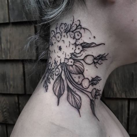 101 Best Floral Neck Tattoo Ideas That Will Blow Your Mind!