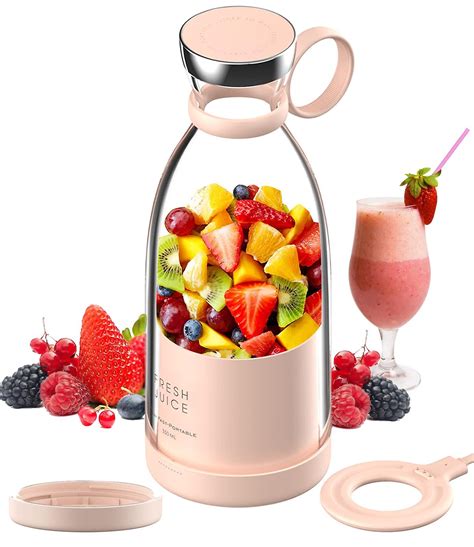 Portable Blender, USB Rechargeable Mini Juicer Blender, Personal Size ...