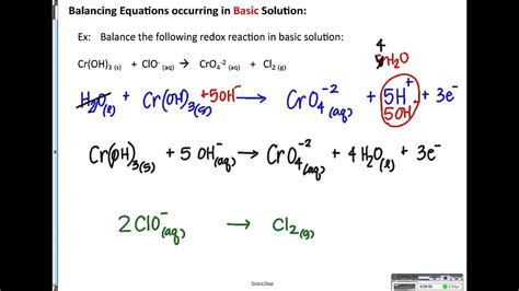 Balancing Redox Reactions Worksheet With Answers