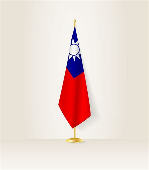 Taiwan flag on a flag stand. 27288323 Vector Art at Vecteezy