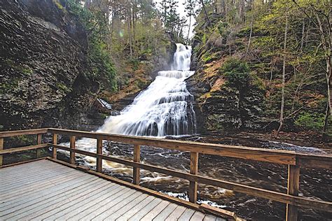 Dingmans Falls: The second-tallest waterfall in Pennsylvania is located along a handicapped ...