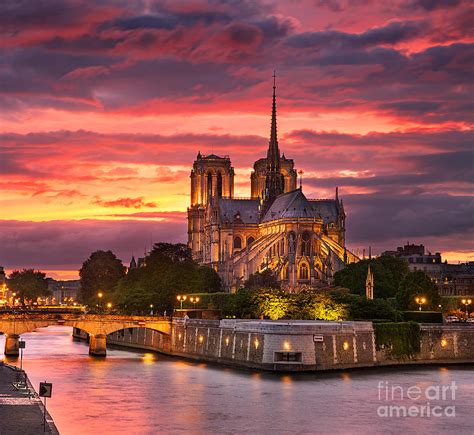 Notre Dame Cathedral At Sunset, Paris Photograph by İlhan Eroglu - Pixels