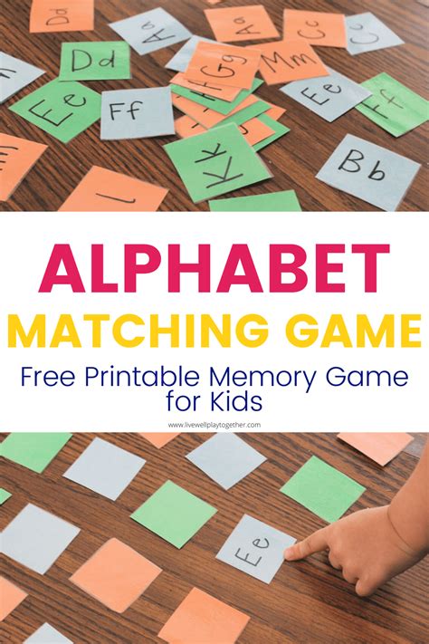 Alphabet Memory Match-Up Game for Toddlers and Preschoolers