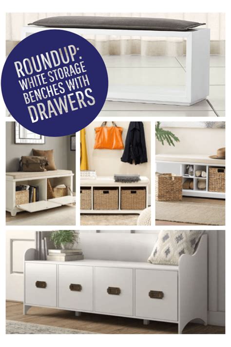 Get a white storage bench with drawers (12 stylish options)