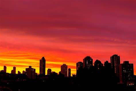 Silhouette of City Buildings during Sunset · Free Stock Photo