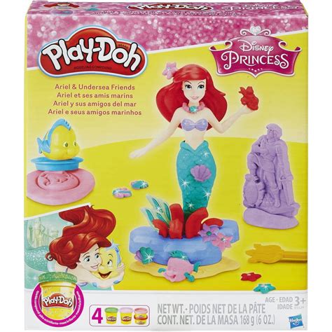 Play-Doh Disney Ariel & Under The Sea Friends Set with 4 Cans of Play-Doh - Walmart.com ...