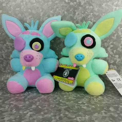 2X FOXY FIVE Nights At Freddy's Green & Blue Easter Plush Spring FNAF ...