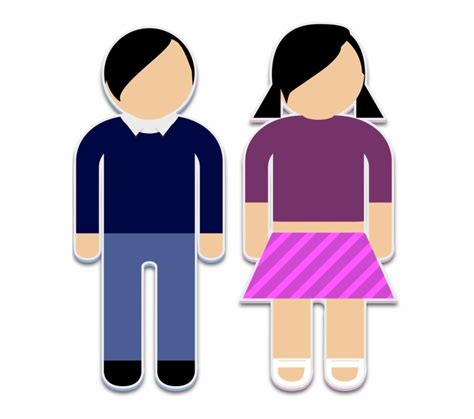 Child Boy Girl Symbol Female Boy And Girl - Clip Art Library