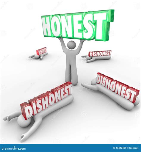 Honest Person Wins Vs Dishonest Competitors Strong Reputation Si Stock Illustration - Image ...