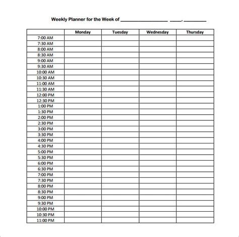 Hourly Schedule Template - 34+ Free Word, Excel, PDF Format