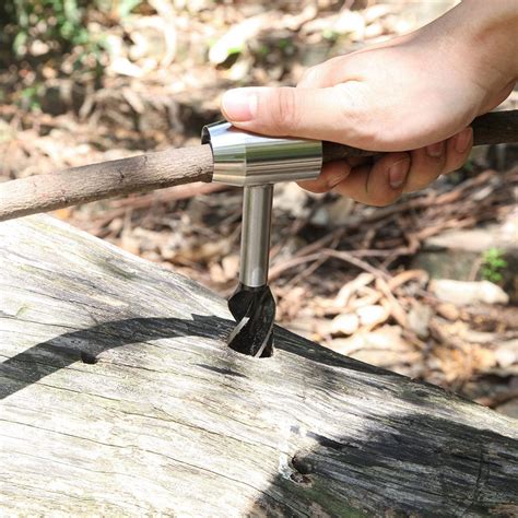 Sharp Wood Drill Lightweight Impact Resistant Metal Wood Auger for Camping | Survival tools ...