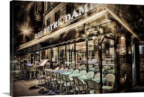 Paris cafe at night Photo Canvas Print | Great Big Canvas