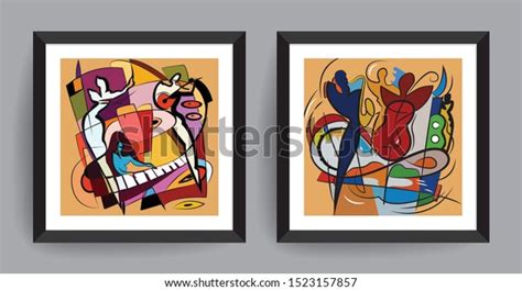 Music Abstract Art Abstract Painting Cafe Stock Vector (Royalty Free ...