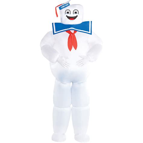 Party City Ghostbusters Inflatable Stay Puft Marshmallow Man Costume for Adults, Standard Size ...