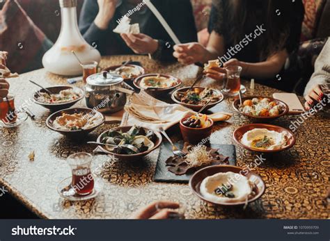 Young Happy Company People Eating Lebanon Stock Photo 1070959709 ...