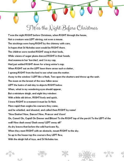 T'Was the Night before Christmas Holiday Gift Exchange Poem Christmas Gift Exchange Poem ...