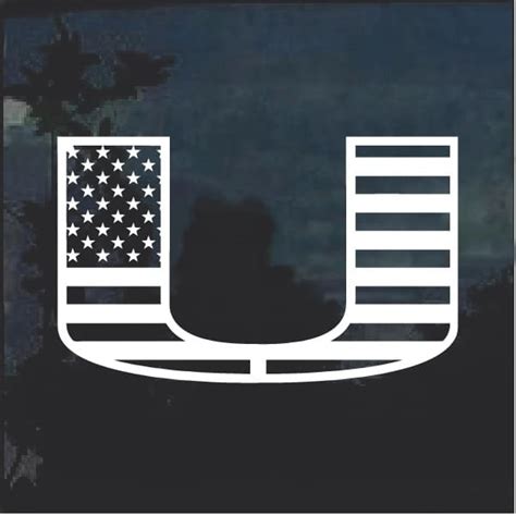 University Of Miami Hurricanes Flag Decal Sticker | Custom Made In the USA | Fast Shipping