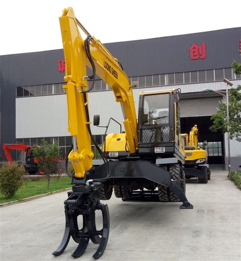 Wheel Excavator Bagger With Grapper - Buy Mini Excavator,Wheel ...