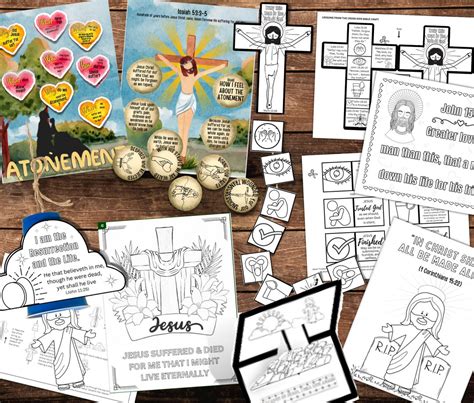 Jesus Easter Kids Craft Mega Bundle: Atonement Folder Game & Coloring ...