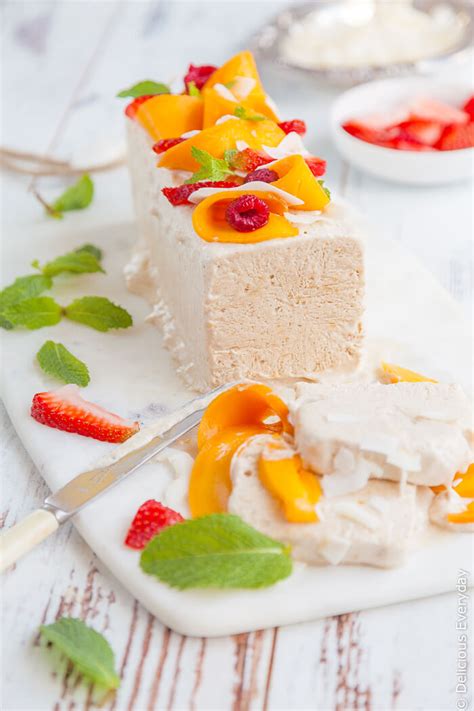 Mango and Coconut Semifreddo