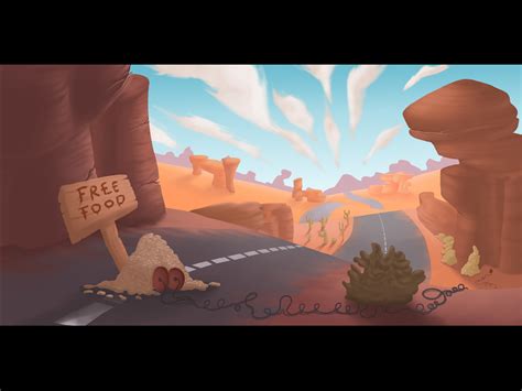 ArtStation - Roadrunner & W. Coyote´s background artwork