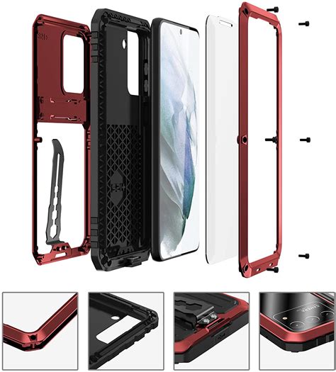 Samsung Galaxy S22 Ultra Case Aluminum Metal Belt Clip Case