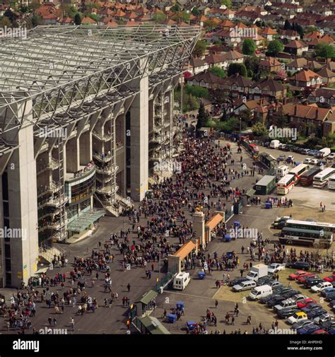 Match Day RFU rugby stadium Twickenham UK aerial view Stock Photo ...