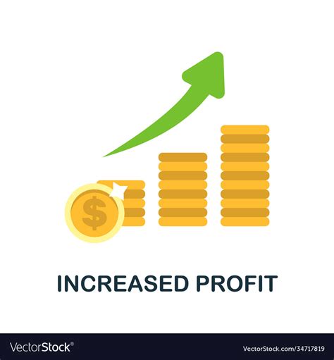 Increased profit icon simple element from Vector Image