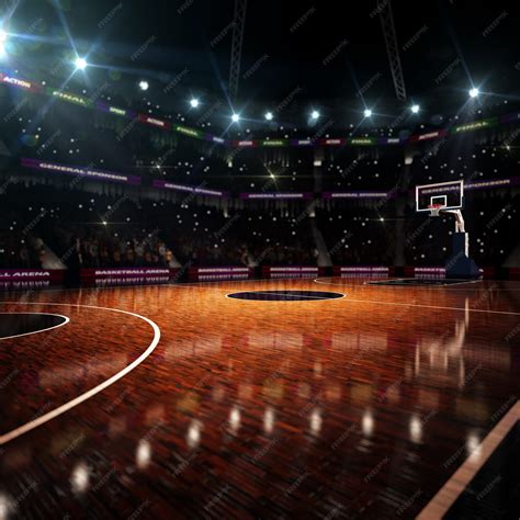 Premium Photo | Basketball court. sport arena. 3d render