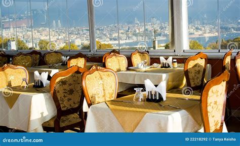 Restaurant with Views of Istanbul Stock Photo - Image of relaxation, chairs: 22218292