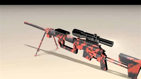 free mw2 intervention sniper cinema 4d model - YouTube