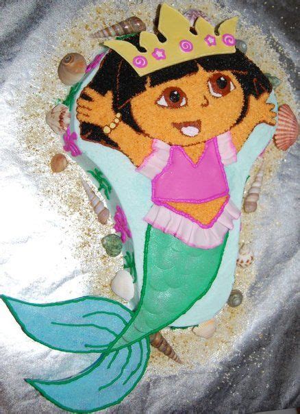 Dora Mermaid Cake | Mermaid cakes, Dora mermaid, Birthday cake kids